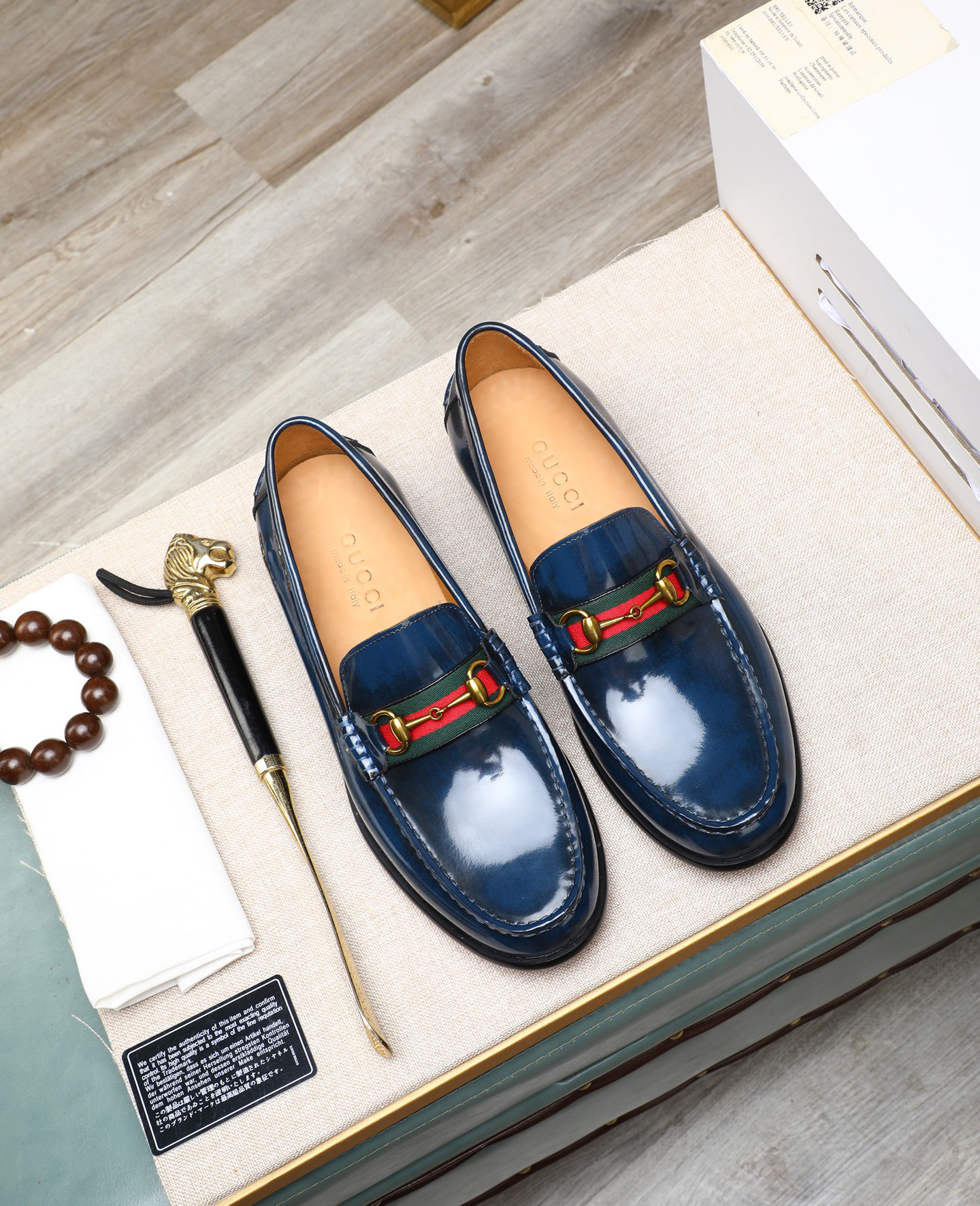 Gucci men's leather shoes-100