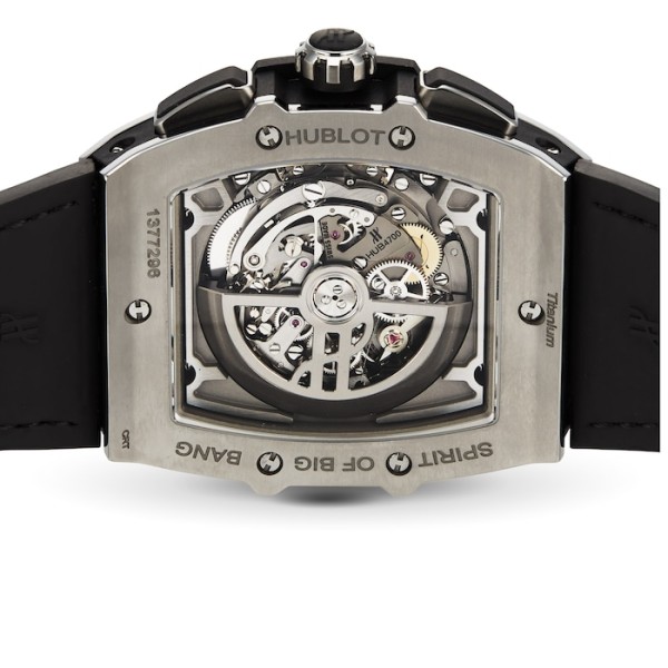 Spirit Of Big Bang Men Automatic Skeleton Leather Watch 601.NM.0173.LR