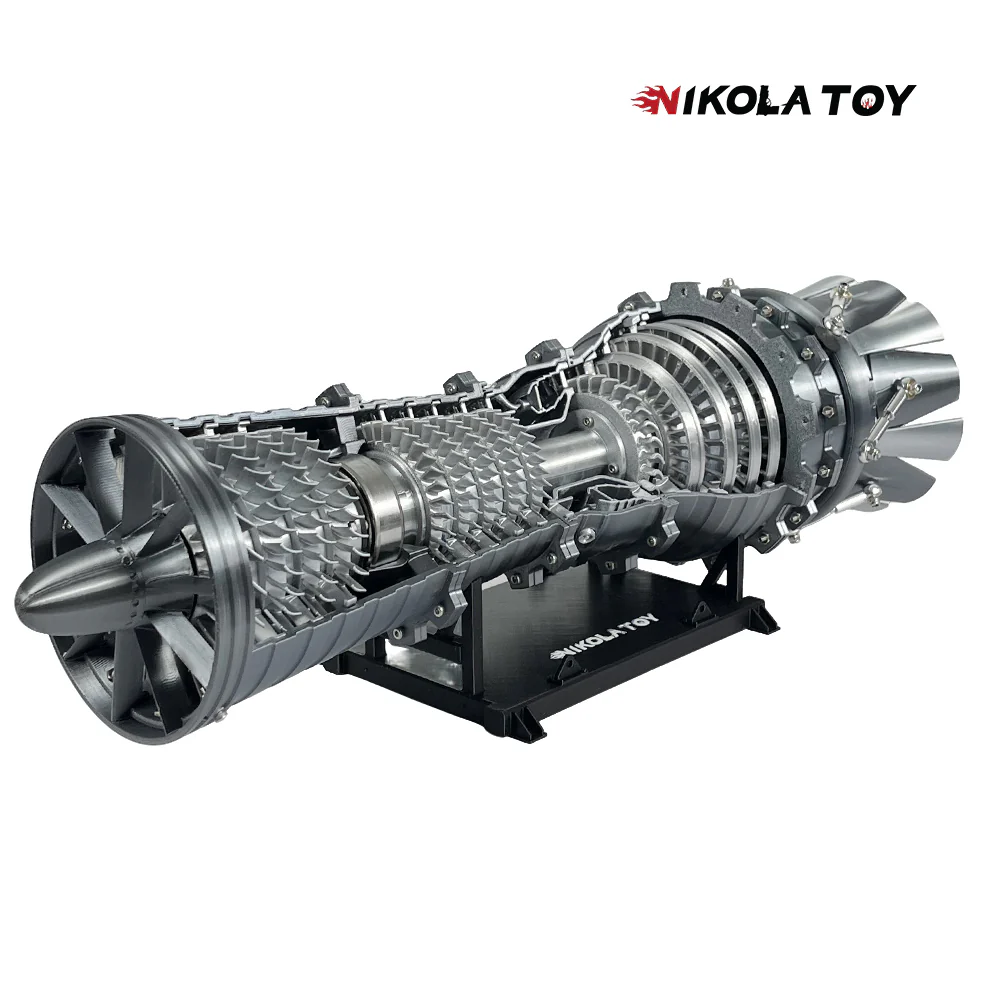 3D Printed Military Fighter Turbojet Engine Model