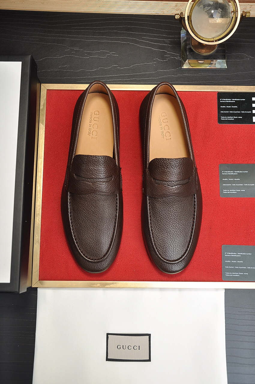 Gucci men's leather shoes-61