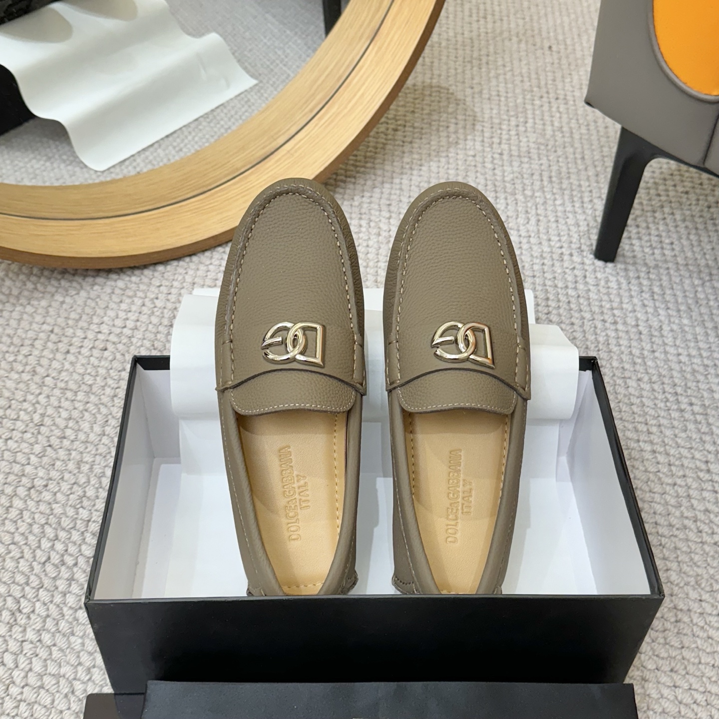 D&G men's leather shoes-75