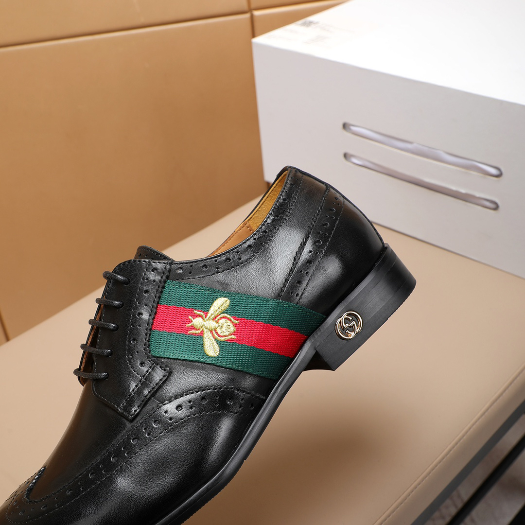 Gucci men's leather shoes-89