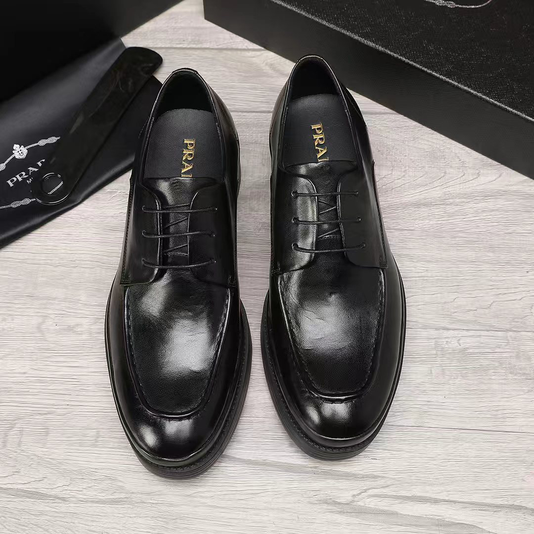 Prada men's leather shoes-76