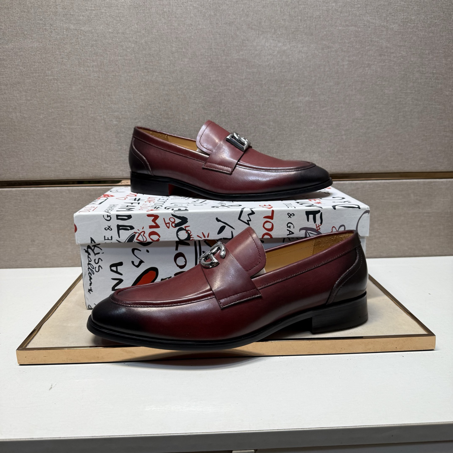 D&G men's leather shoes-98