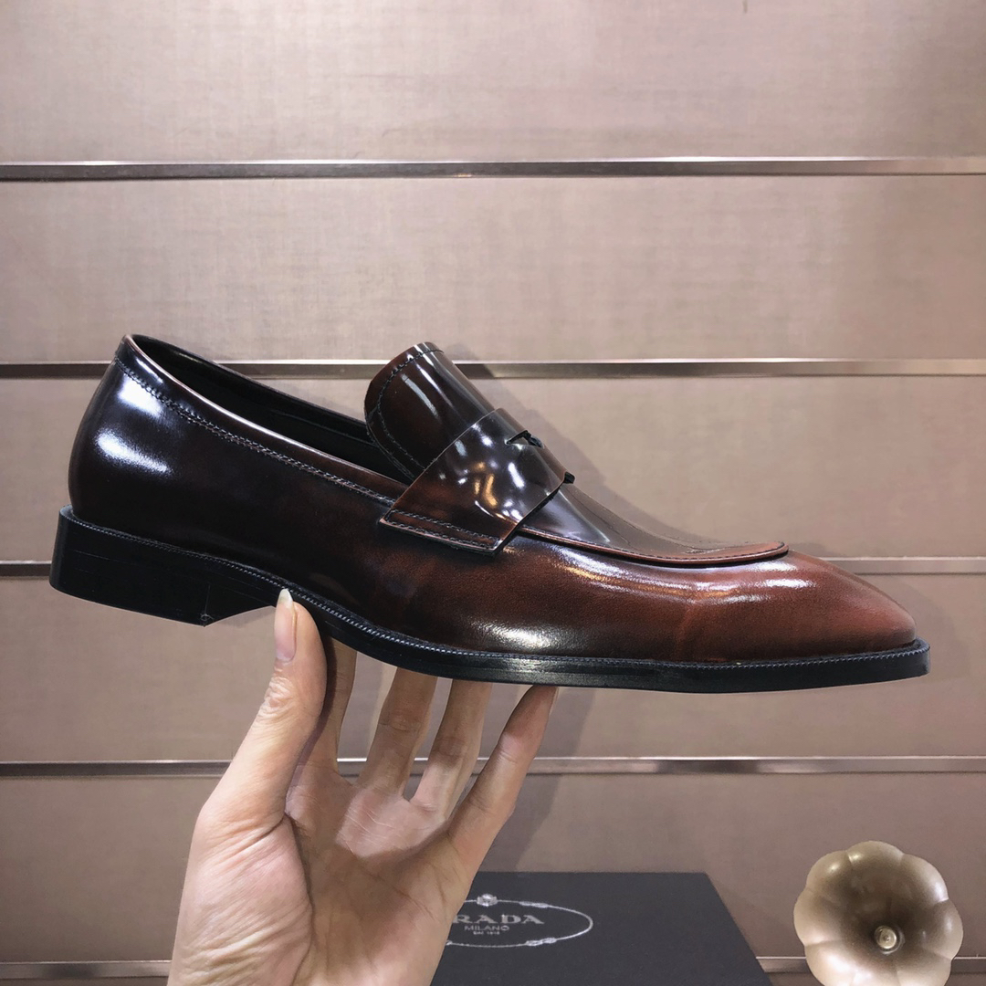 Prada men's leather shoes-44