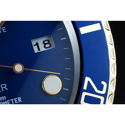 submariner seriesblue gold wall clock