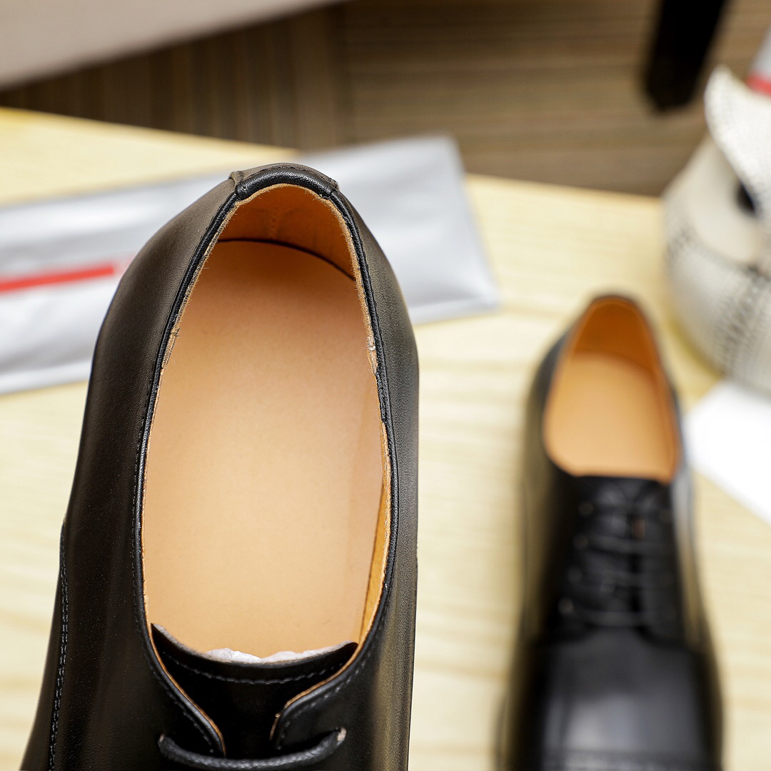 Prada men's leather shoes-77