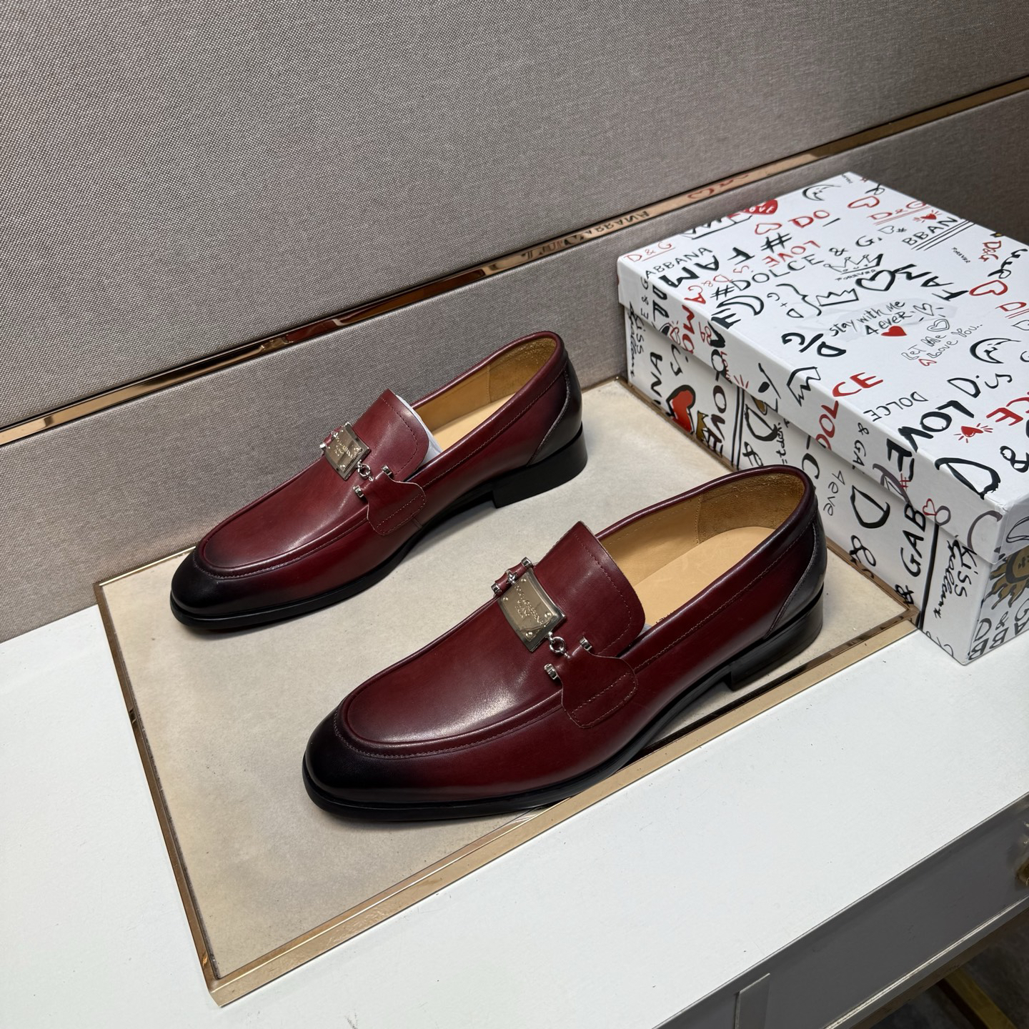 D&G men's leather shoes-93