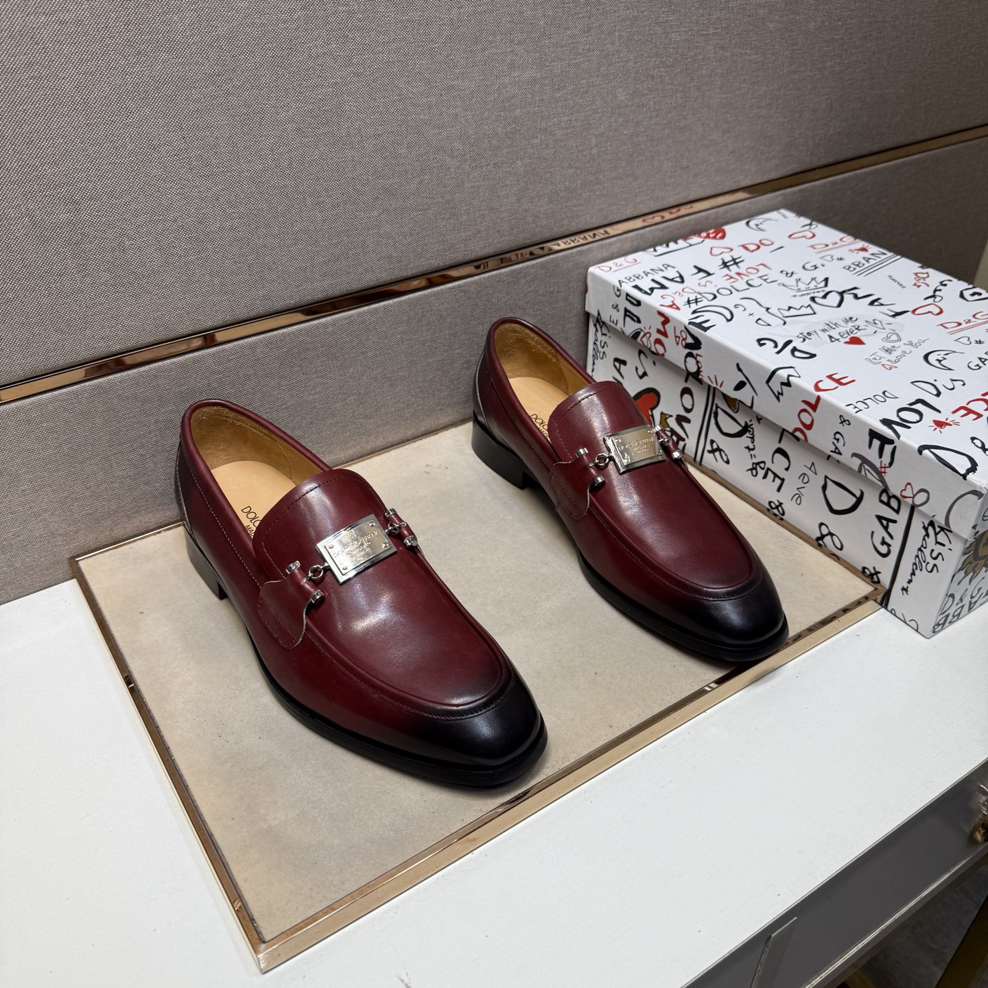 D&G men's leather shoes-93