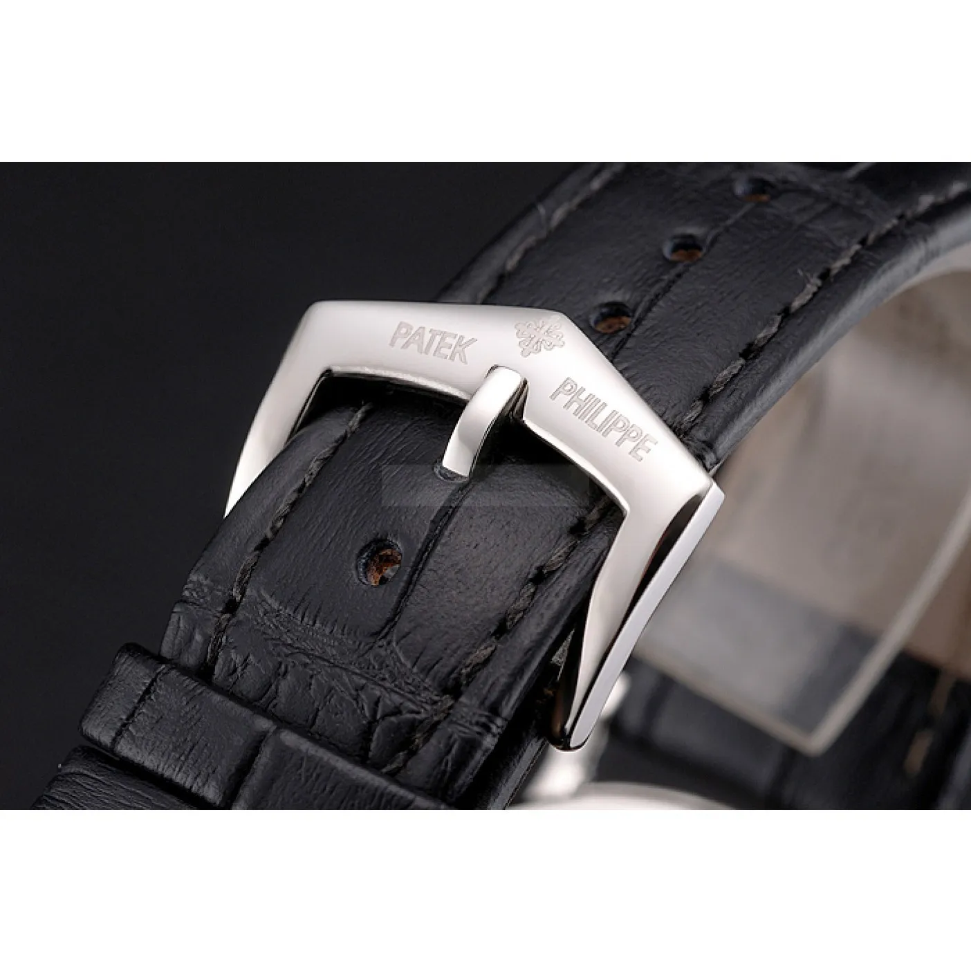 Calatrava Black Dial Roman 40 mm, Stainless Steel