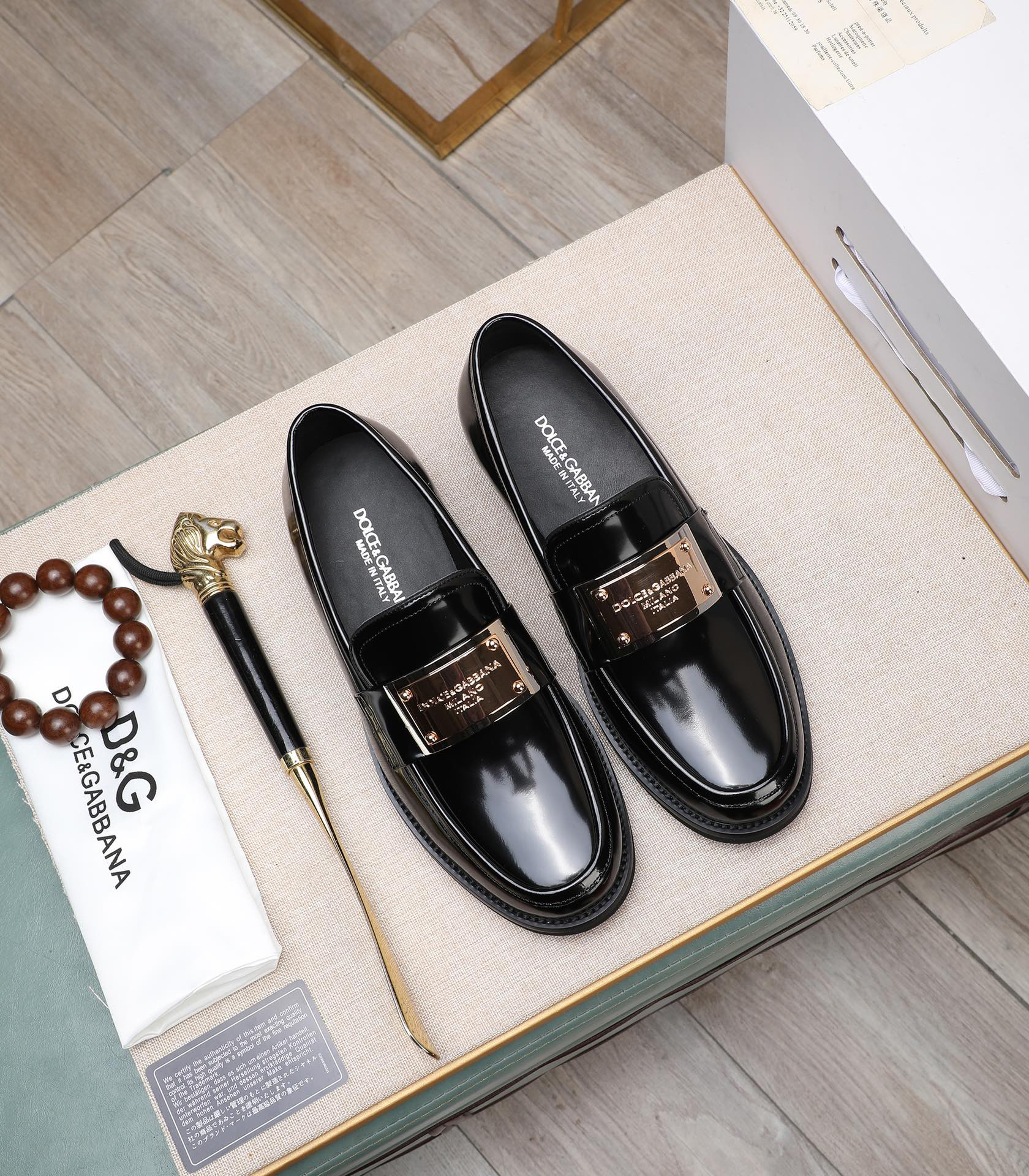 D&G men's leather shoes-18