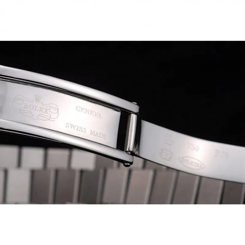 Swiss DateJust Polished Stainless Steel Bezel Grey Dial 42000