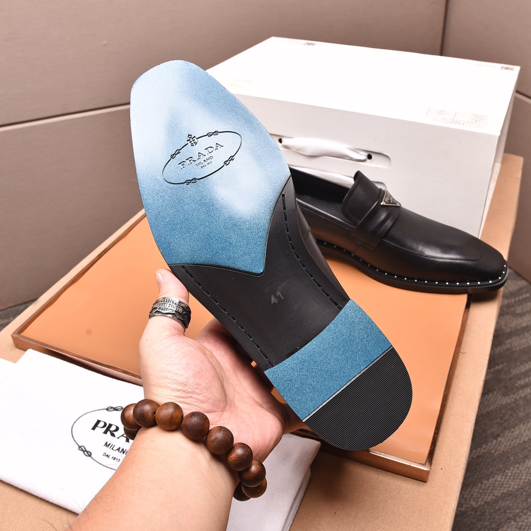 Prada men's leather shoes-40