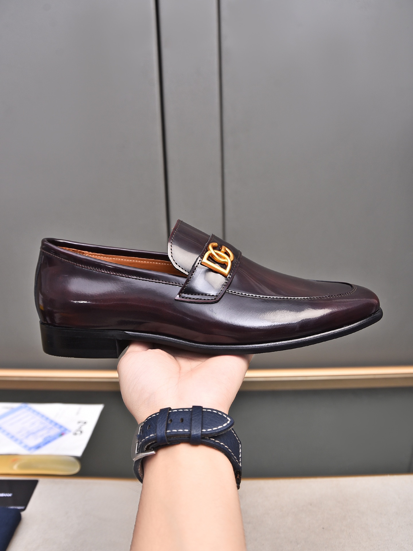 D&G men's leather shoes-73