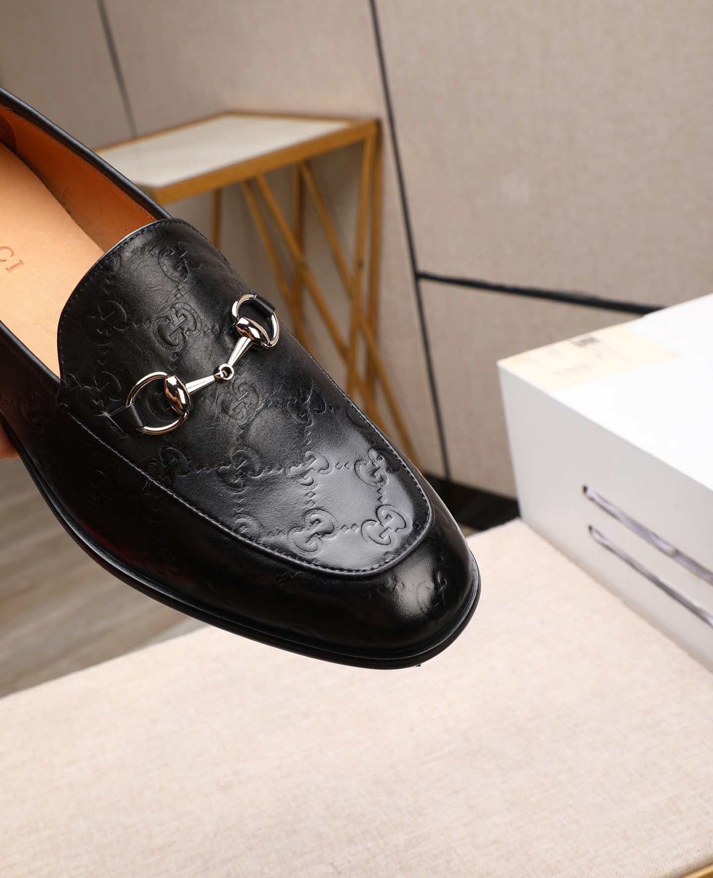 Gucci men's leather shoes-97