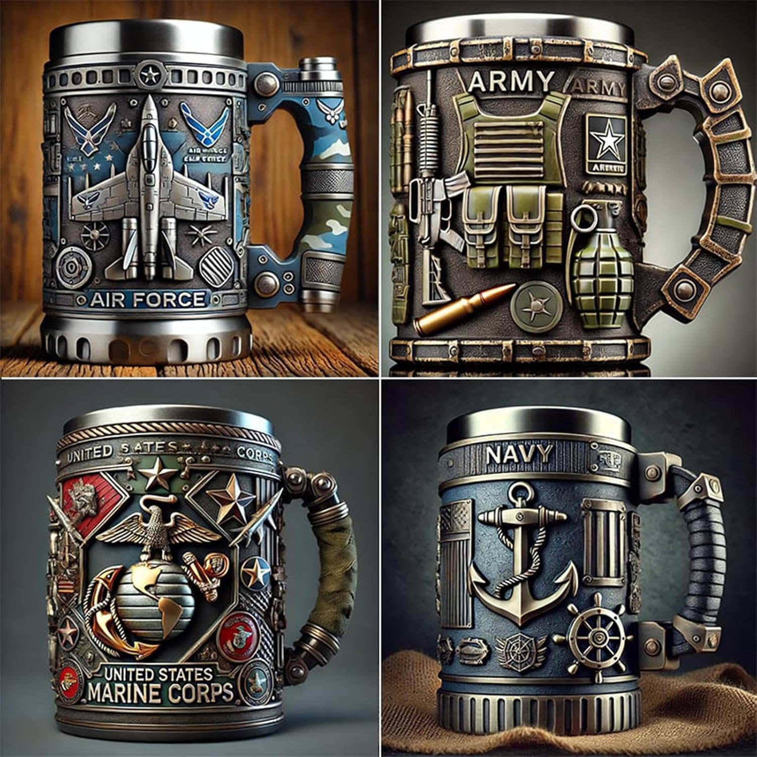 250th Anniversary Mugs Military 3D Mug