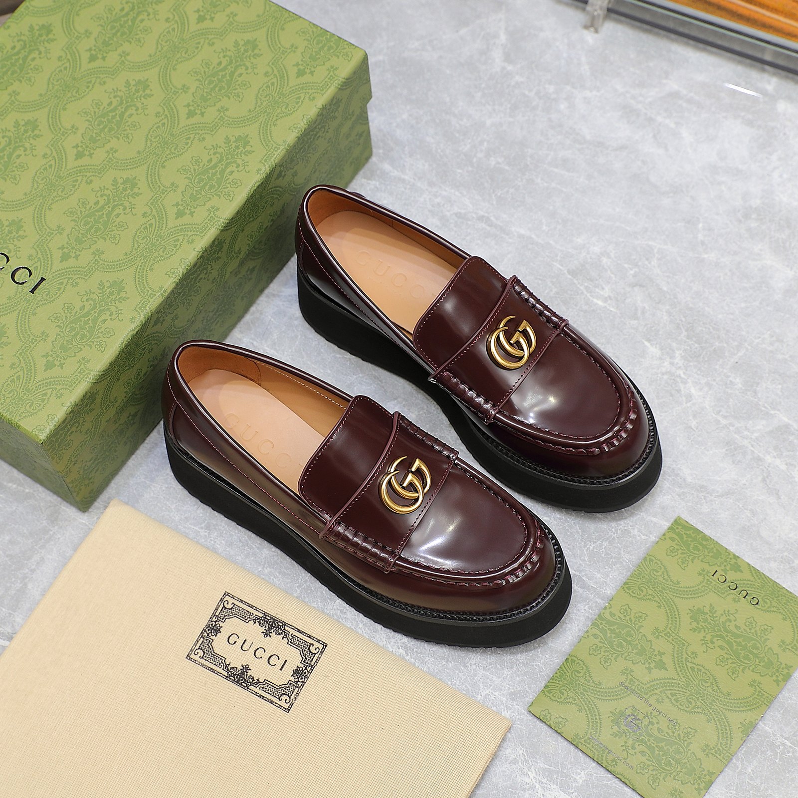 Gucci women's leather shoes-35