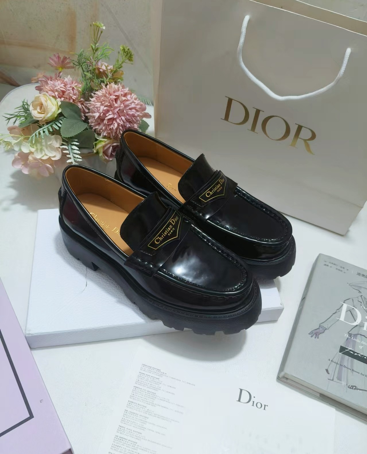 Dior women's leather shoes-1