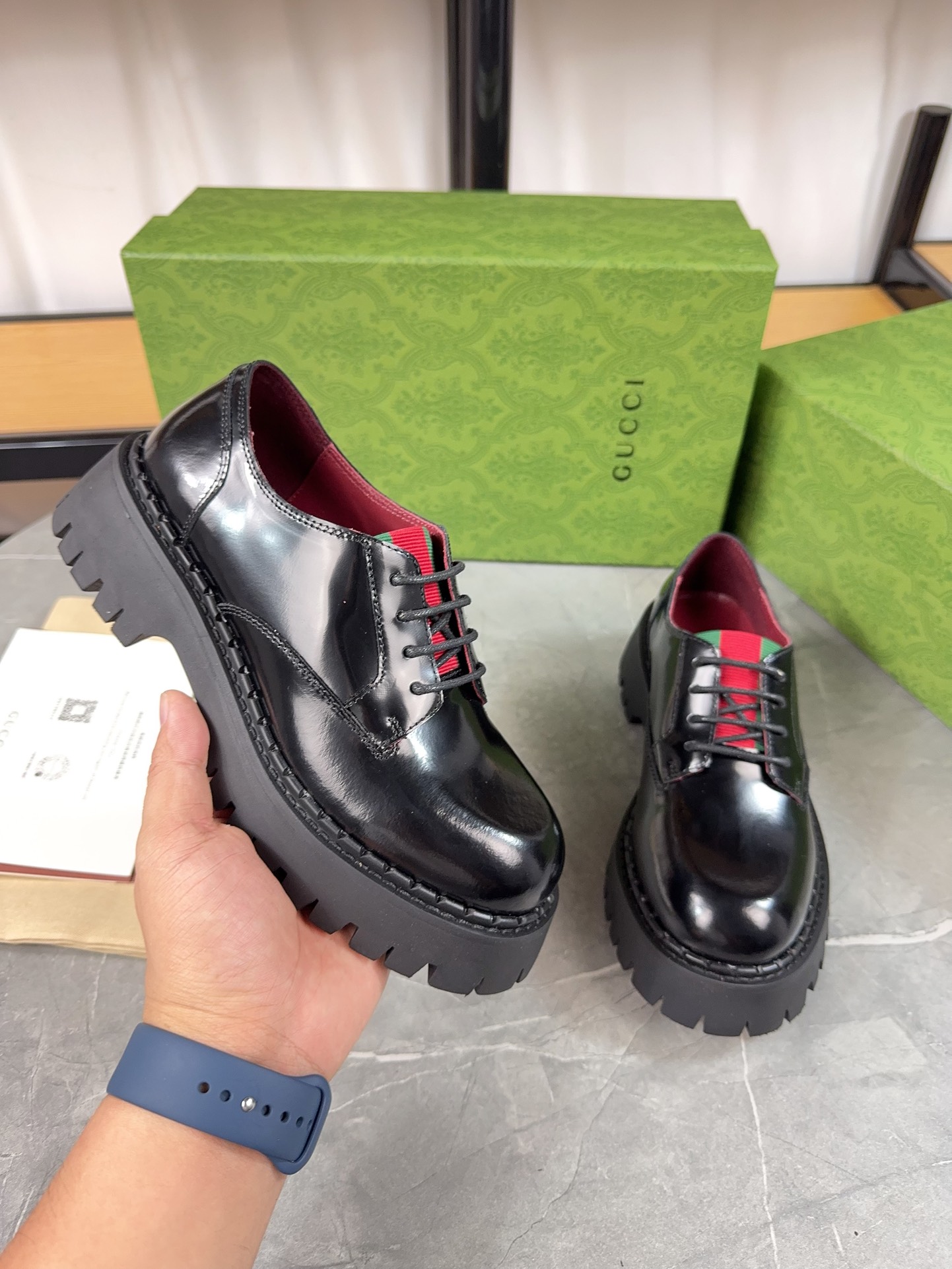 Gucci women's leather shoes-95