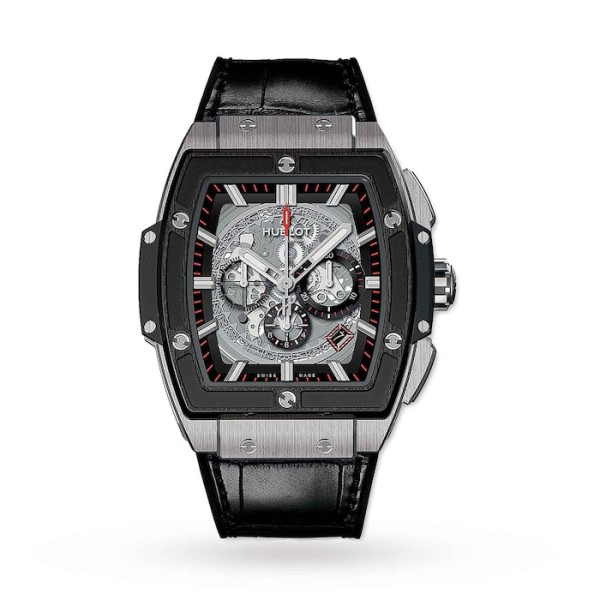 Spirit Of Big Bang Men Automatic Skeleton Leather Watch 601.NM.0173.LR