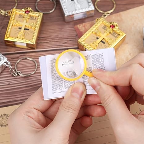 Bible-Shaped Cross Keychain