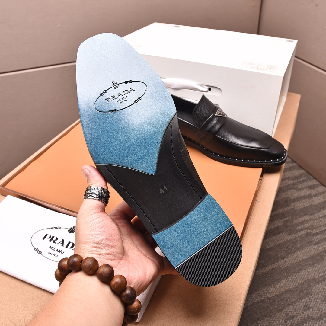 Prada men's leather shoes-39