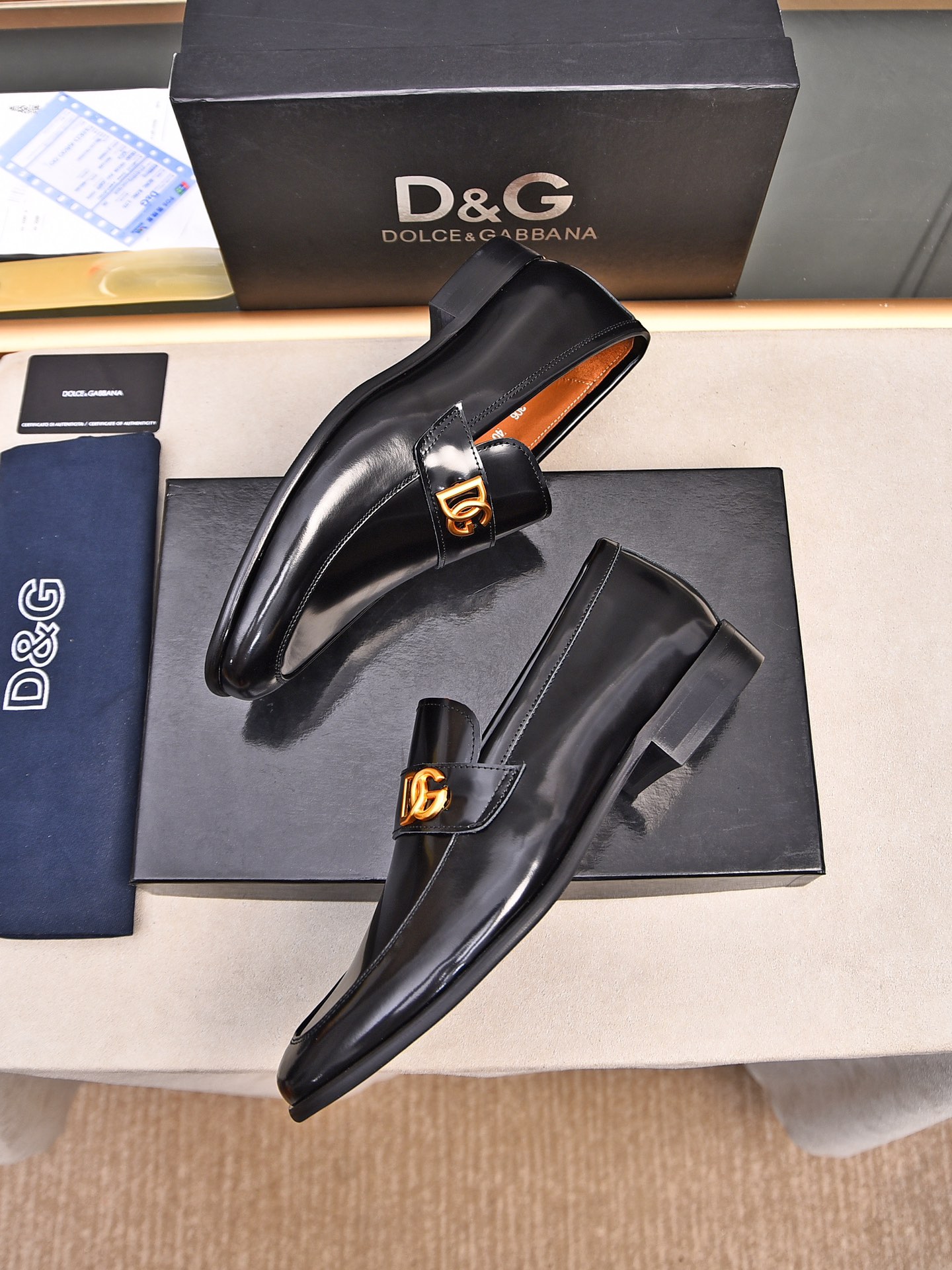 D&G men's leather shoes-74
