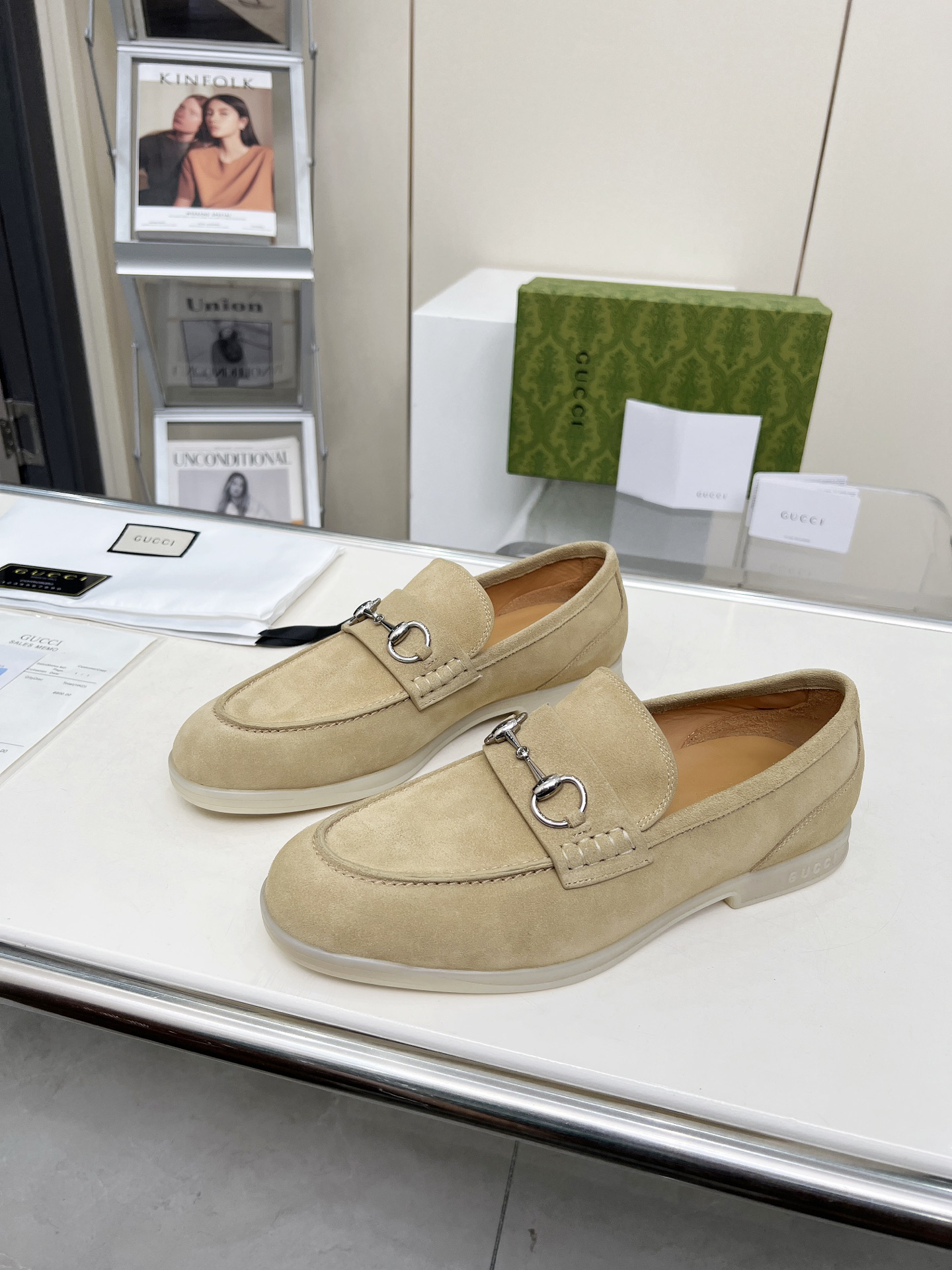 Gucci women's leather shoes-18