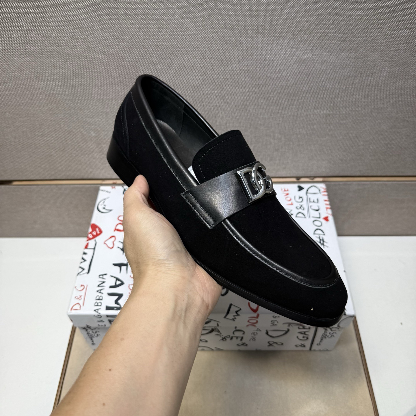 D&G men's leather shoes-100