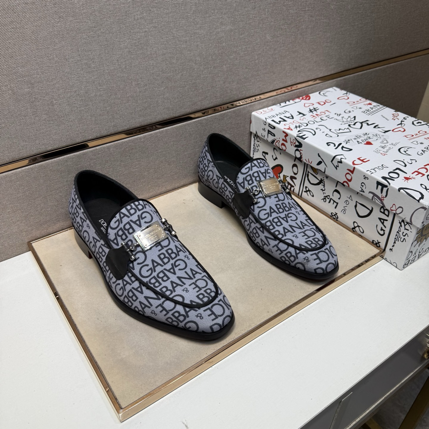 D&G men's leather shoes-94
