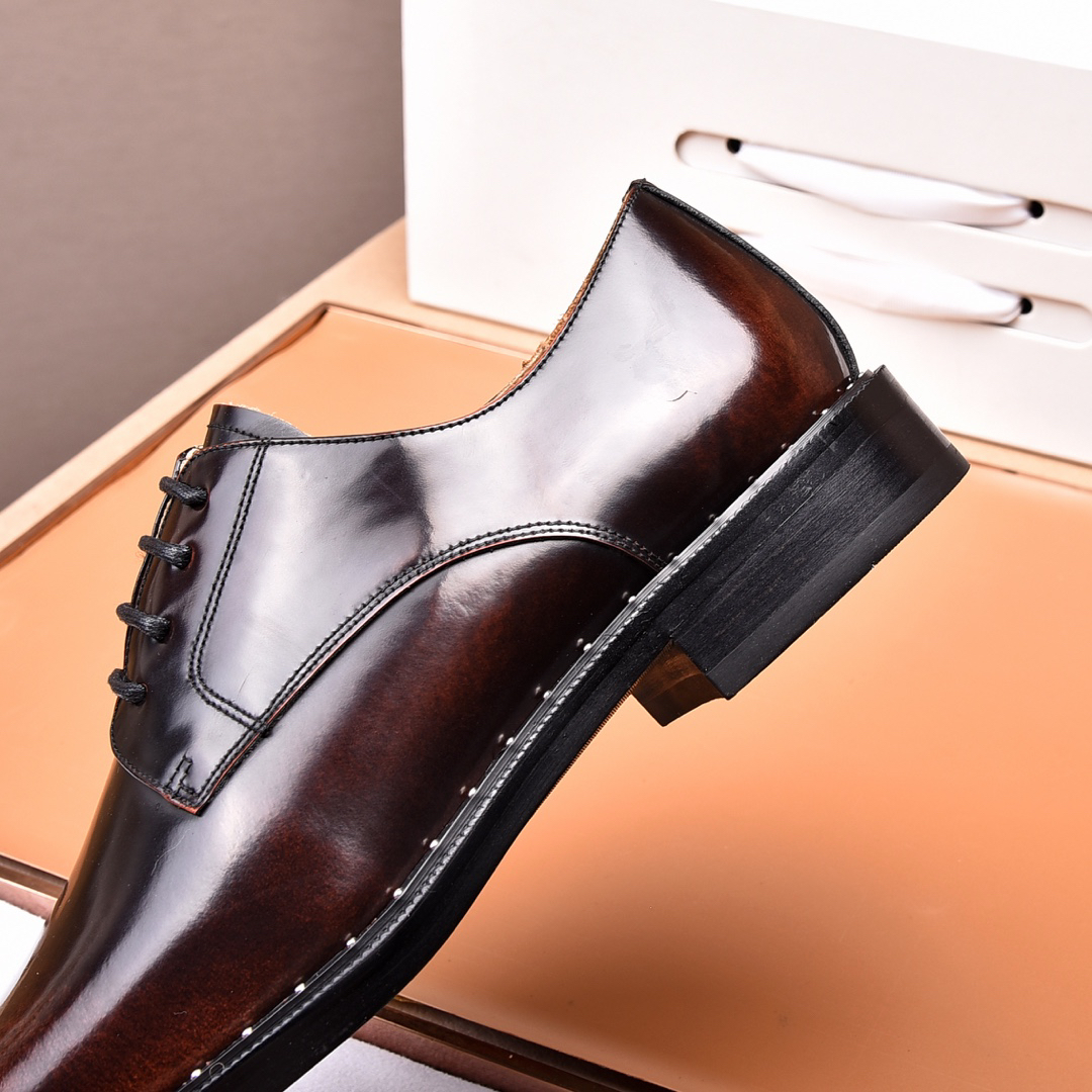 Prada men's leather shoes-62