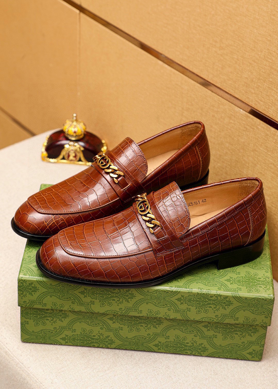 Gucci men's leather shoes-77