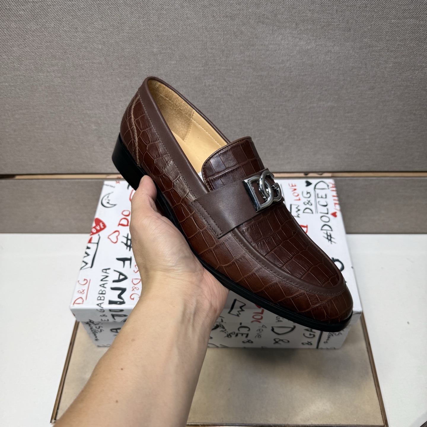 D&G men's leather shoes-41