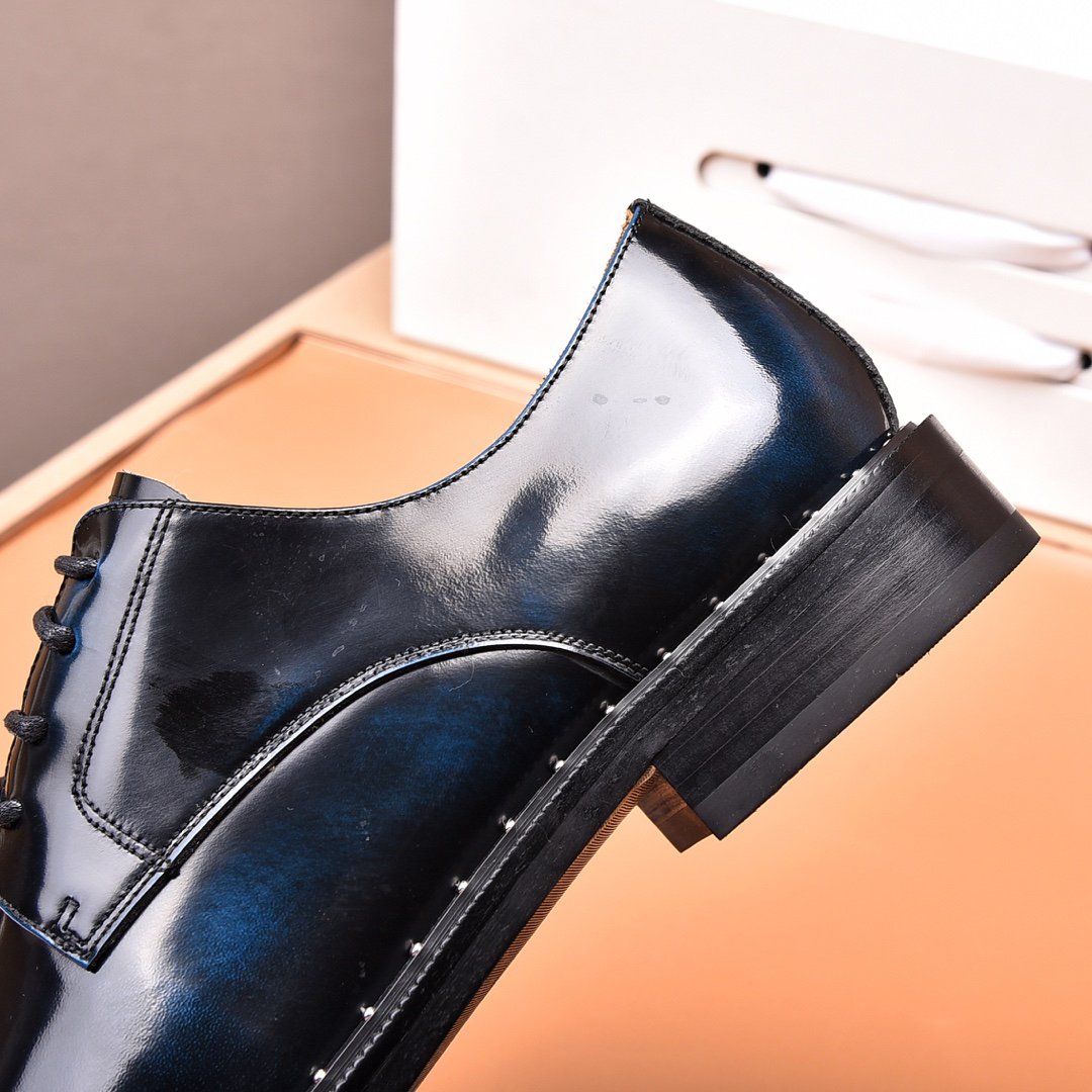 Prada men's leather shoes-81