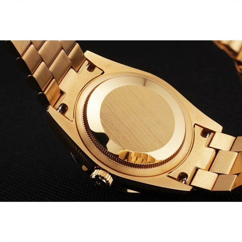 Swiss Day-Date Yellow Gold Diamond Pave