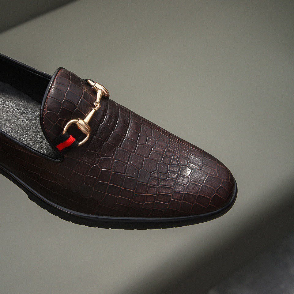 Gucci men's leather shoes-68