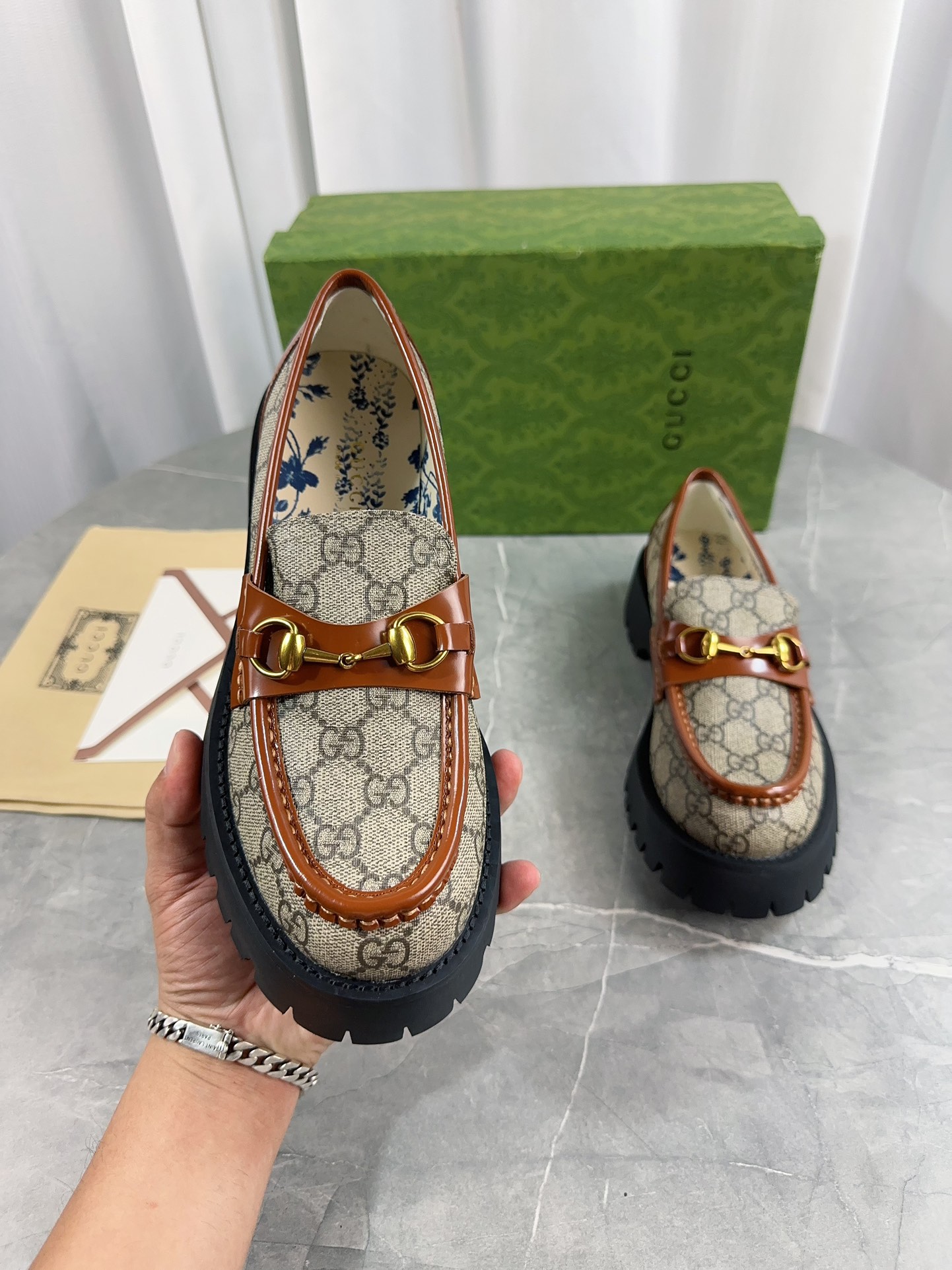 Gucci men's leather shoes-1