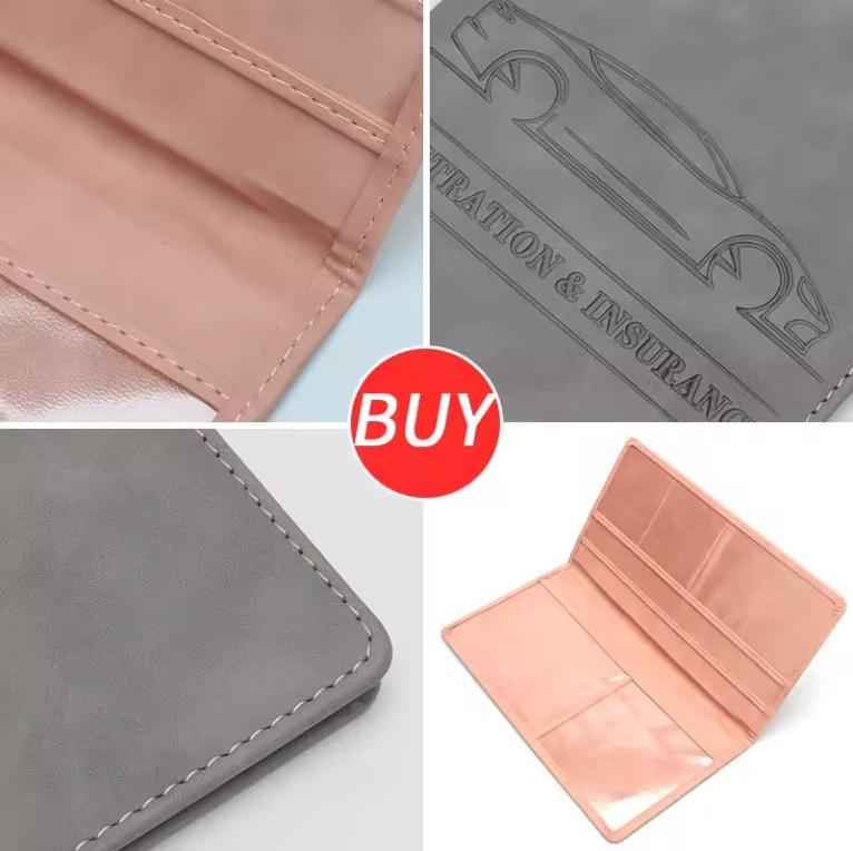 ✨Car Registration & Insurance Card Holder-With Magnetic Shut for Cards, Essential Document, Driver License