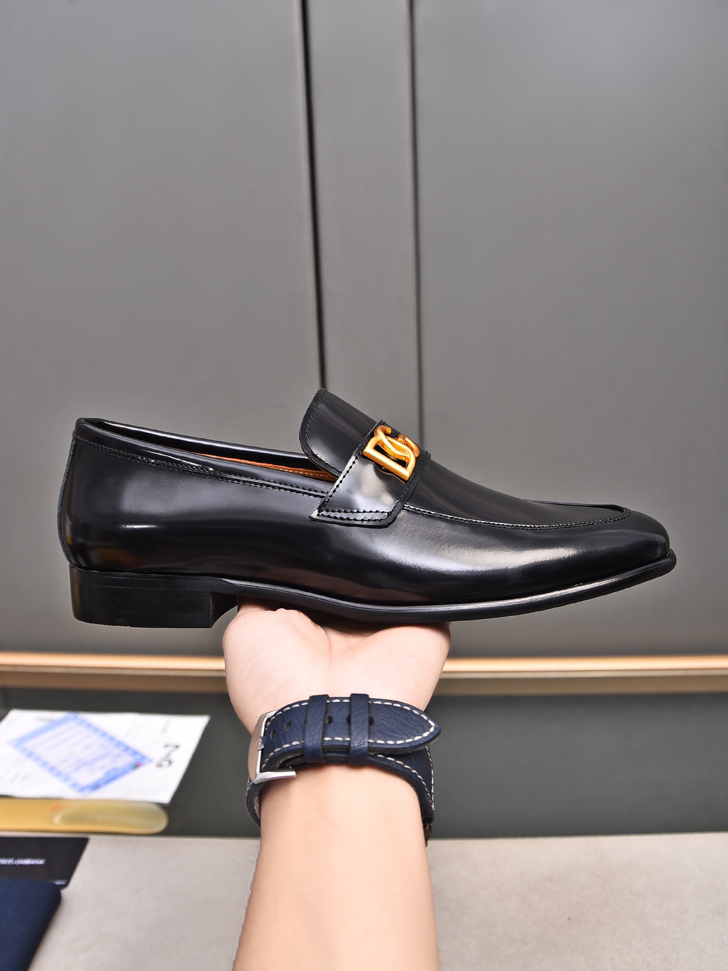 D&G men's leather shoes-74