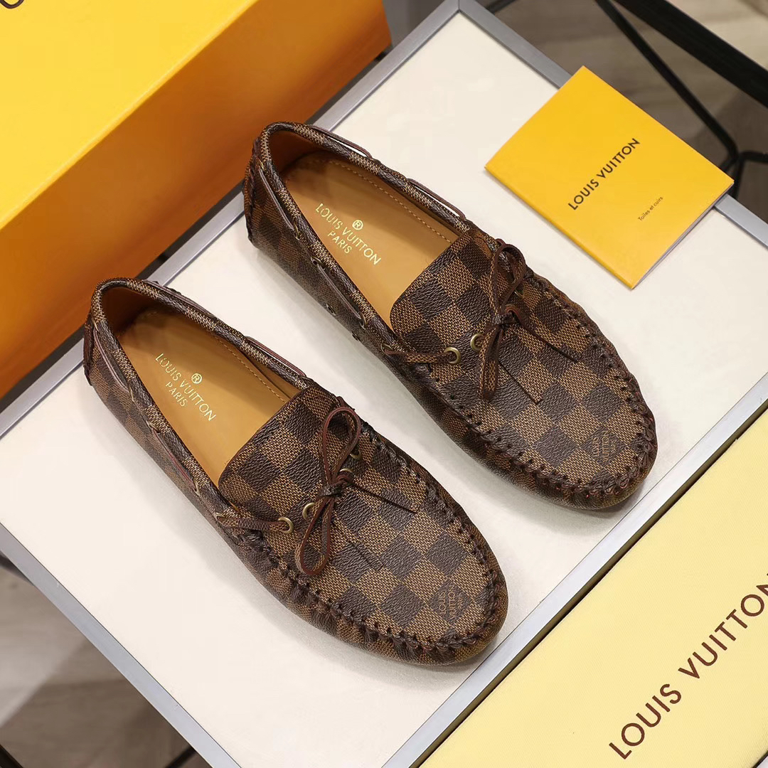 LV women's leather shoes-30