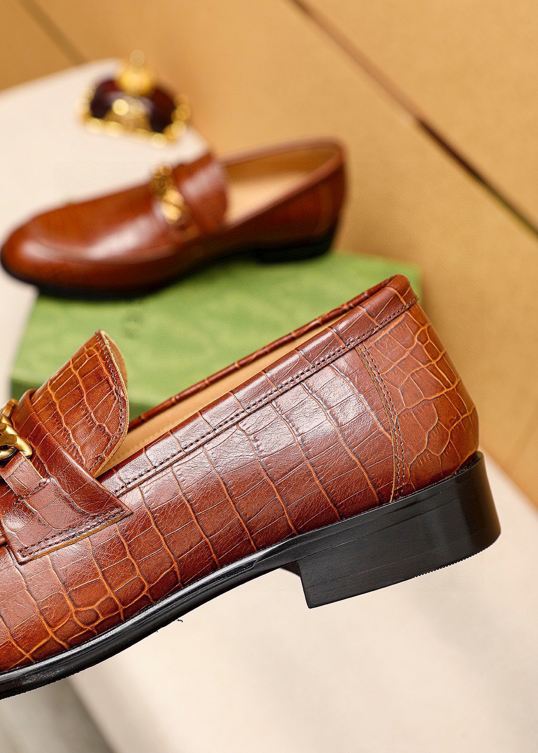 Gucci men's leather shoes-77