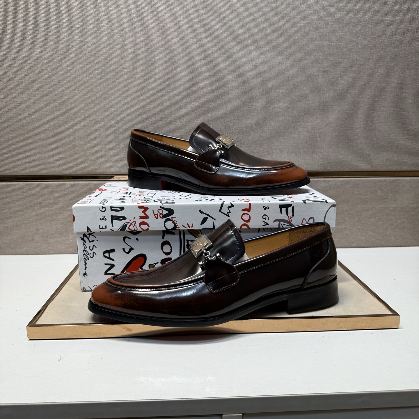 D&G men's leather shoes-32
