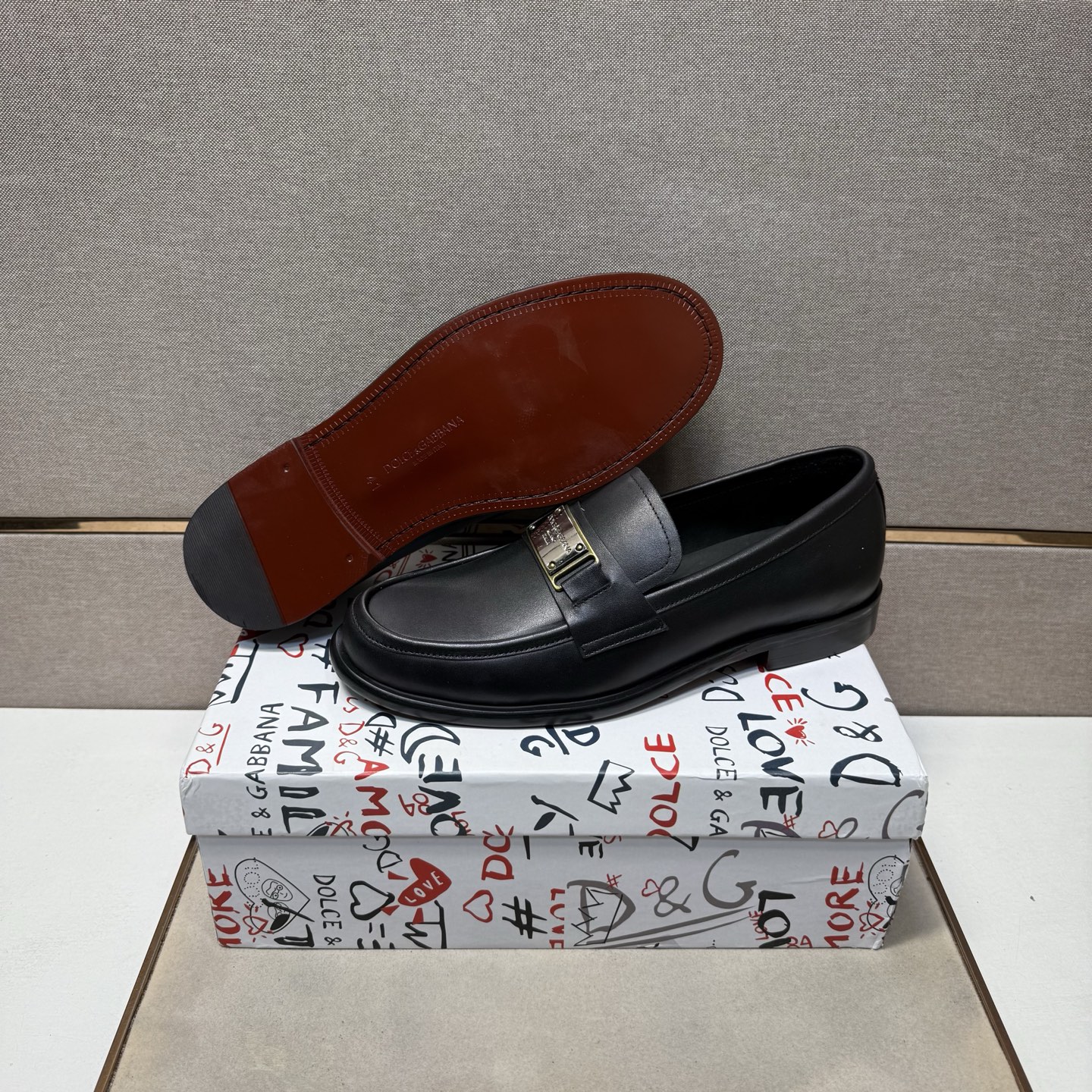 D&G men's leather shoes-28