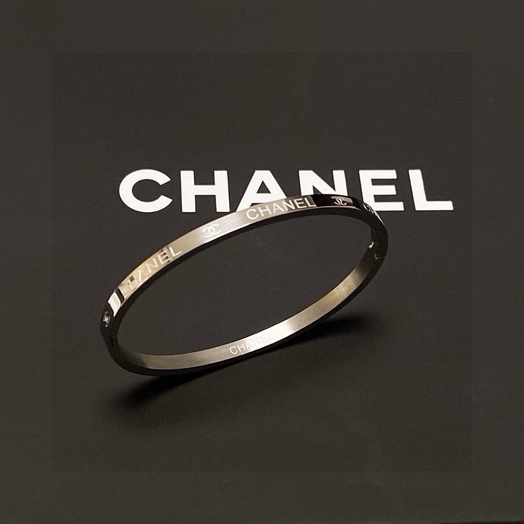 Chanel 98P Vintage Logo Bangle Bracelet