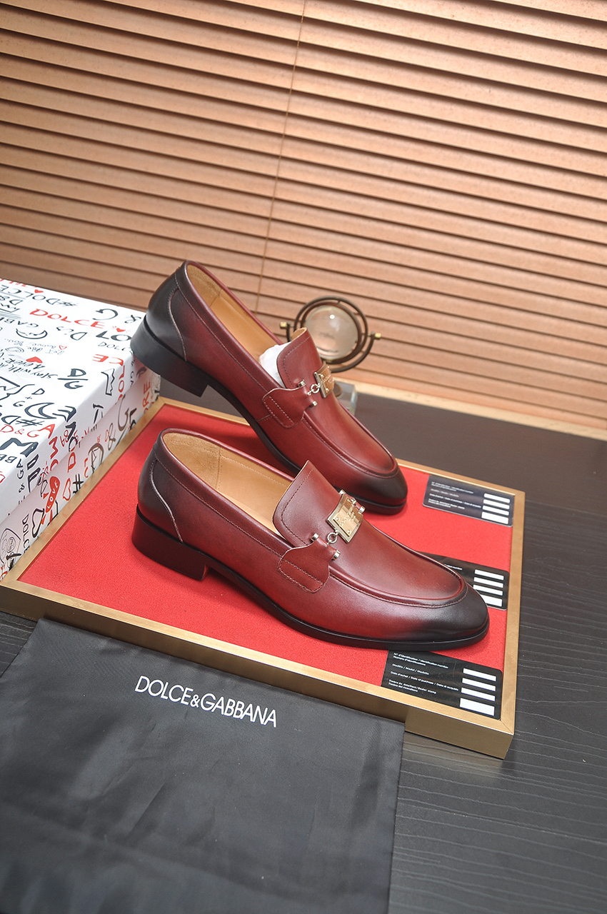 D&G men's leather shoes-1