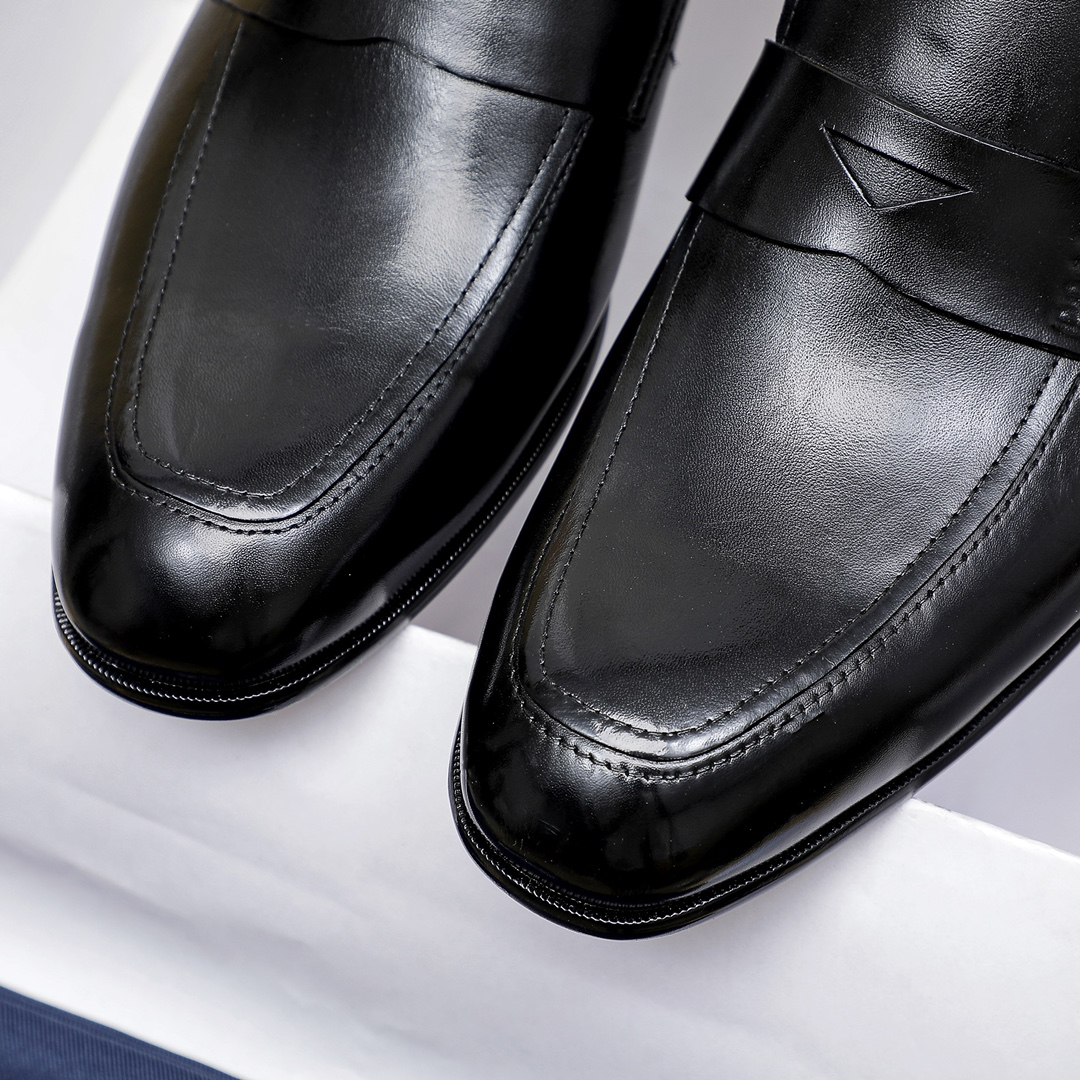 Prada men's leather shoes-82