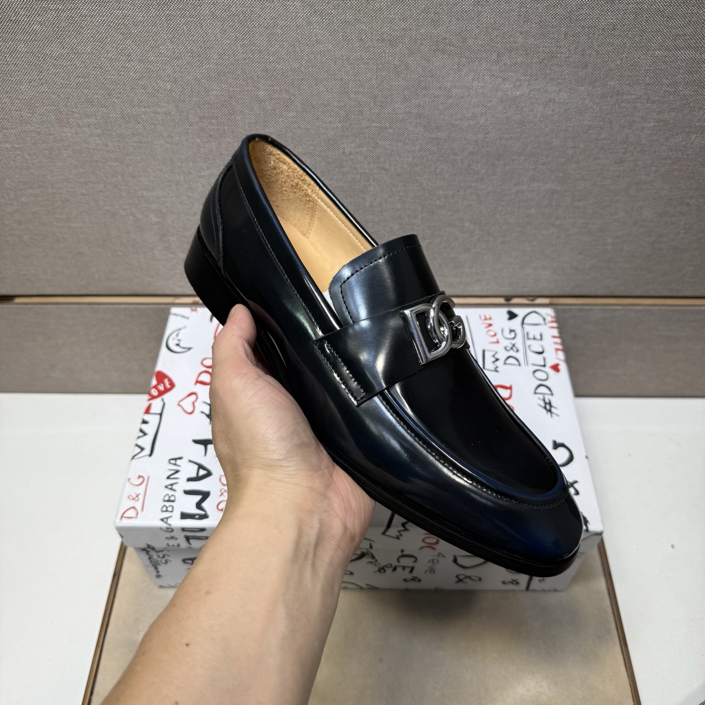 D&G men's leather shoes-33