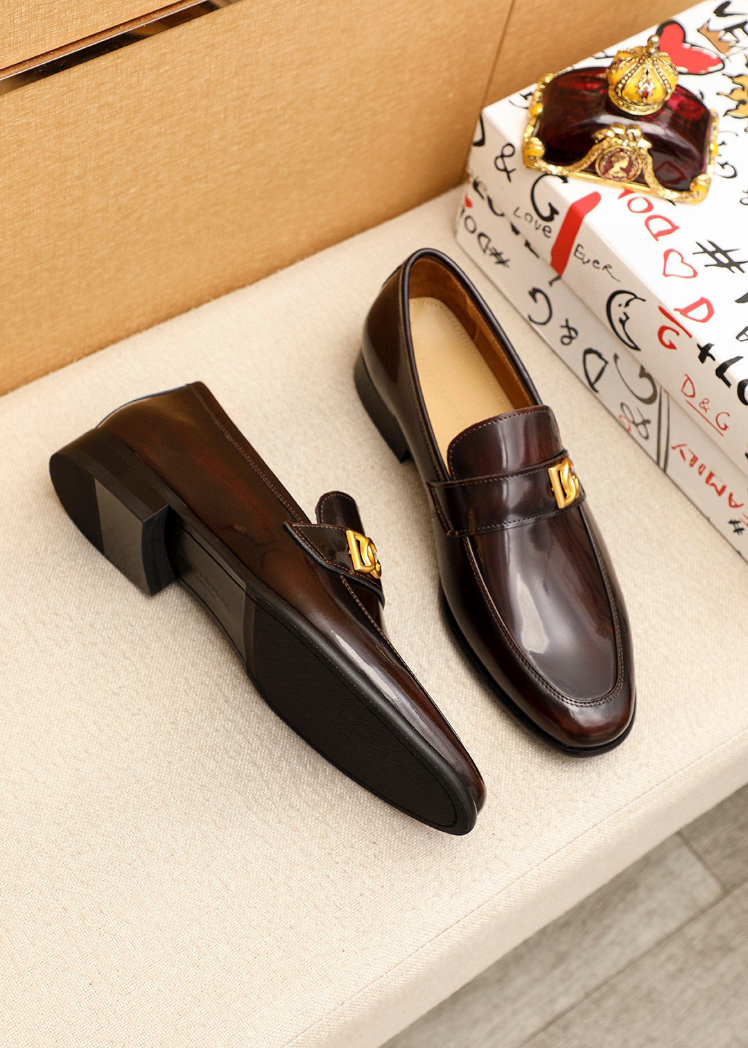 D&G men's leather shoes-55