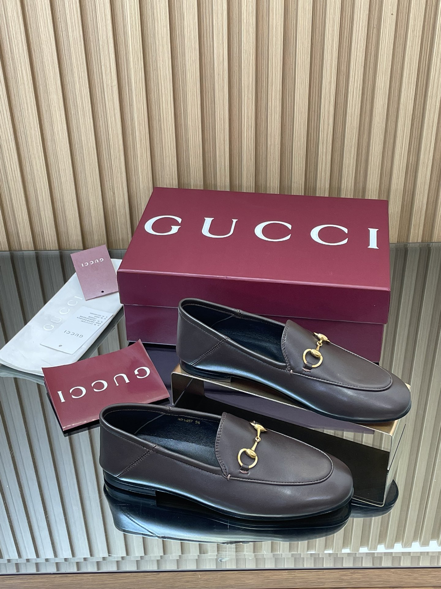 Gucci women's leather shoes-48