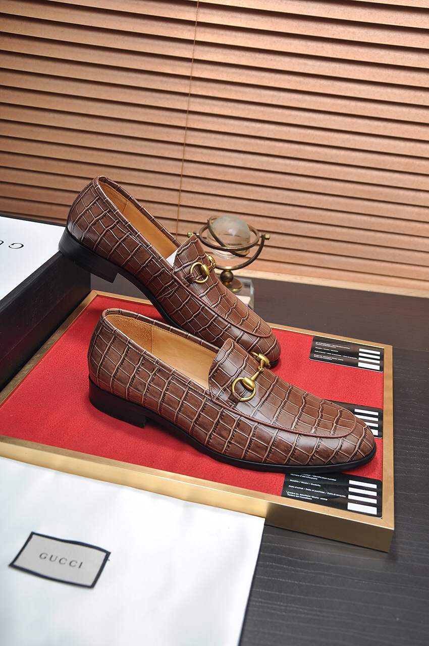 Gucci men's leather shoes-65